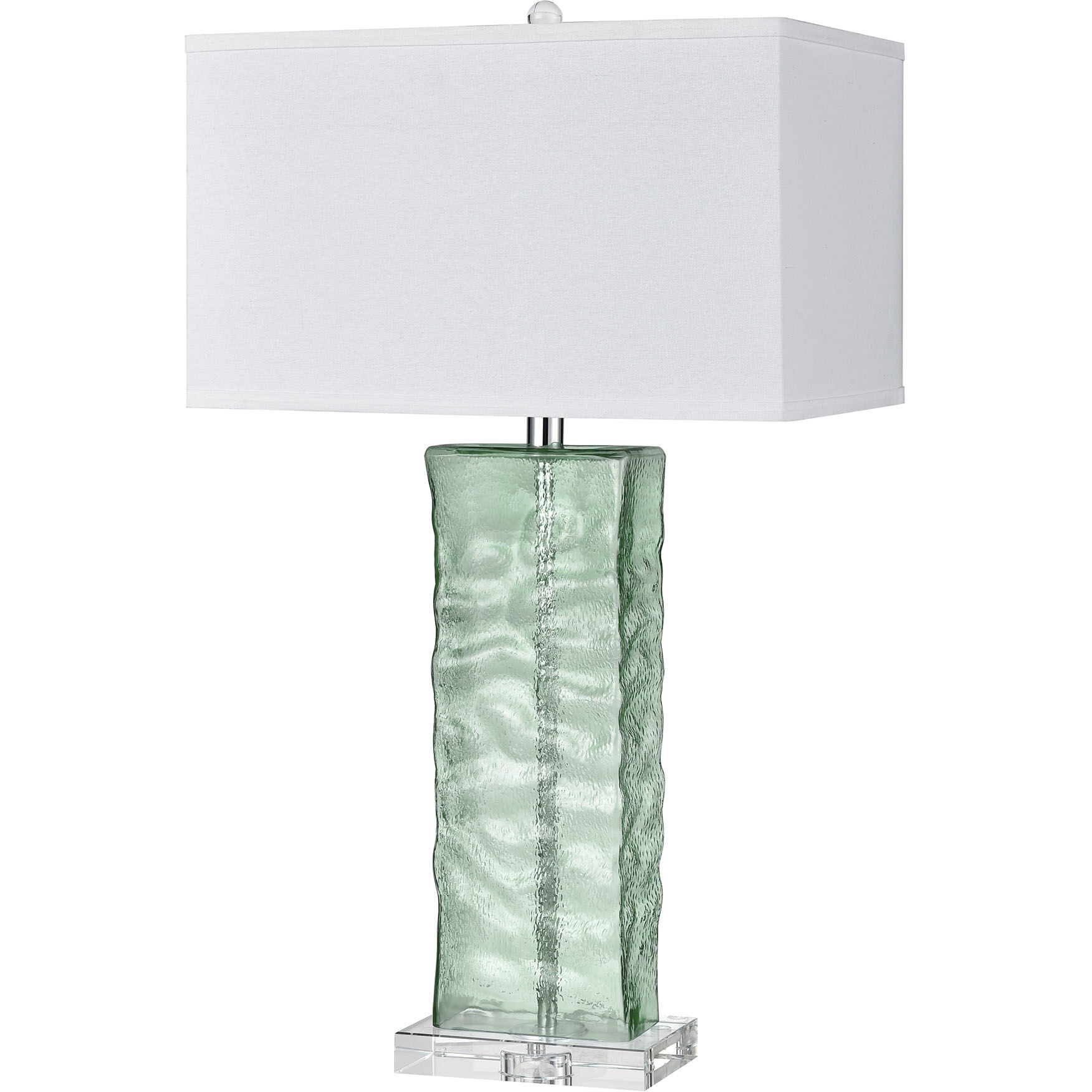 Arendell 30 inch 150 watt Light Blue with Clear Table Lamp Portable Light