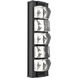 Tessera Sconce Wall Light in Matte Black, 2700K LED, Facet Cast, Small
