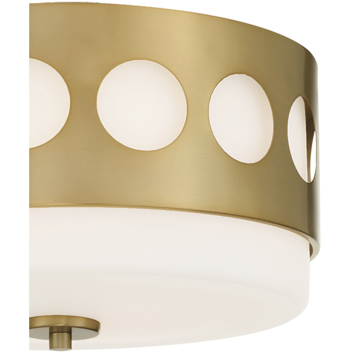 Kirby 2 Light 13.25 inch Vibrant Gold Flush Ceiling Light