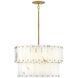Simone LED 24 inch Burnished Gold Chandelier Ceiling Light in Alabaster, Drum