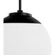 Hepburn 1 Light 12 inch Matte Black Pendant Ceiling Light, Medium