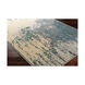 Serene 35 X 22 inch Brown and Green Area Rug, Polyester and Polypropylene