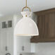 Alora Mood Waldo 1 Light 18 inch Aged Gold Pendant Ceiling Light in Glossy Opal Glass