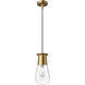 Marcel 1 Light 5.88 inch Vintage Brass Down Pendant Ceiling Light