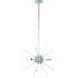 Spiked 6 Light 18 inch Chrome Pendant Ceiling Light