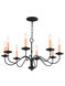 Heritage 8 Light 25 inch Black Chandelier Ceiling Light