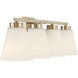 Strayhan 4 Light 31 inch Modern Gold Bathroom Vanity Light Wall Light