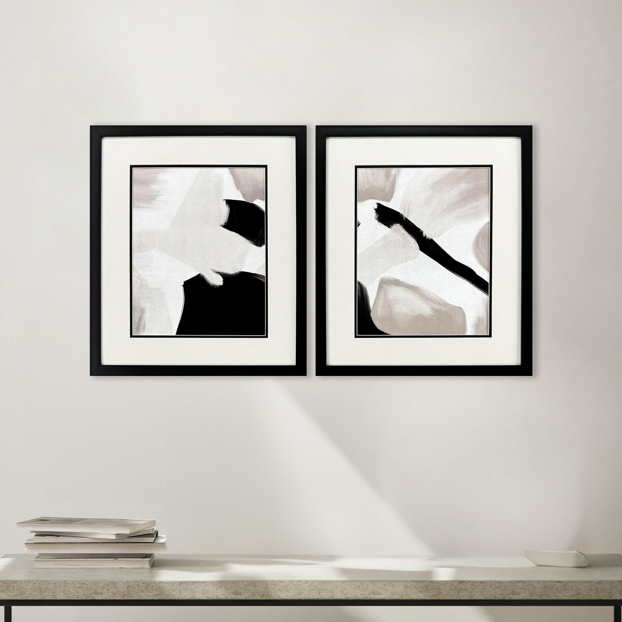 Contempo Black and Gray and Beige Framed Art, Propac