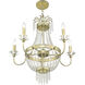 Valentina 5 Light 26 inch Hand Applied Winter Gold Chandelier Ceiling Light