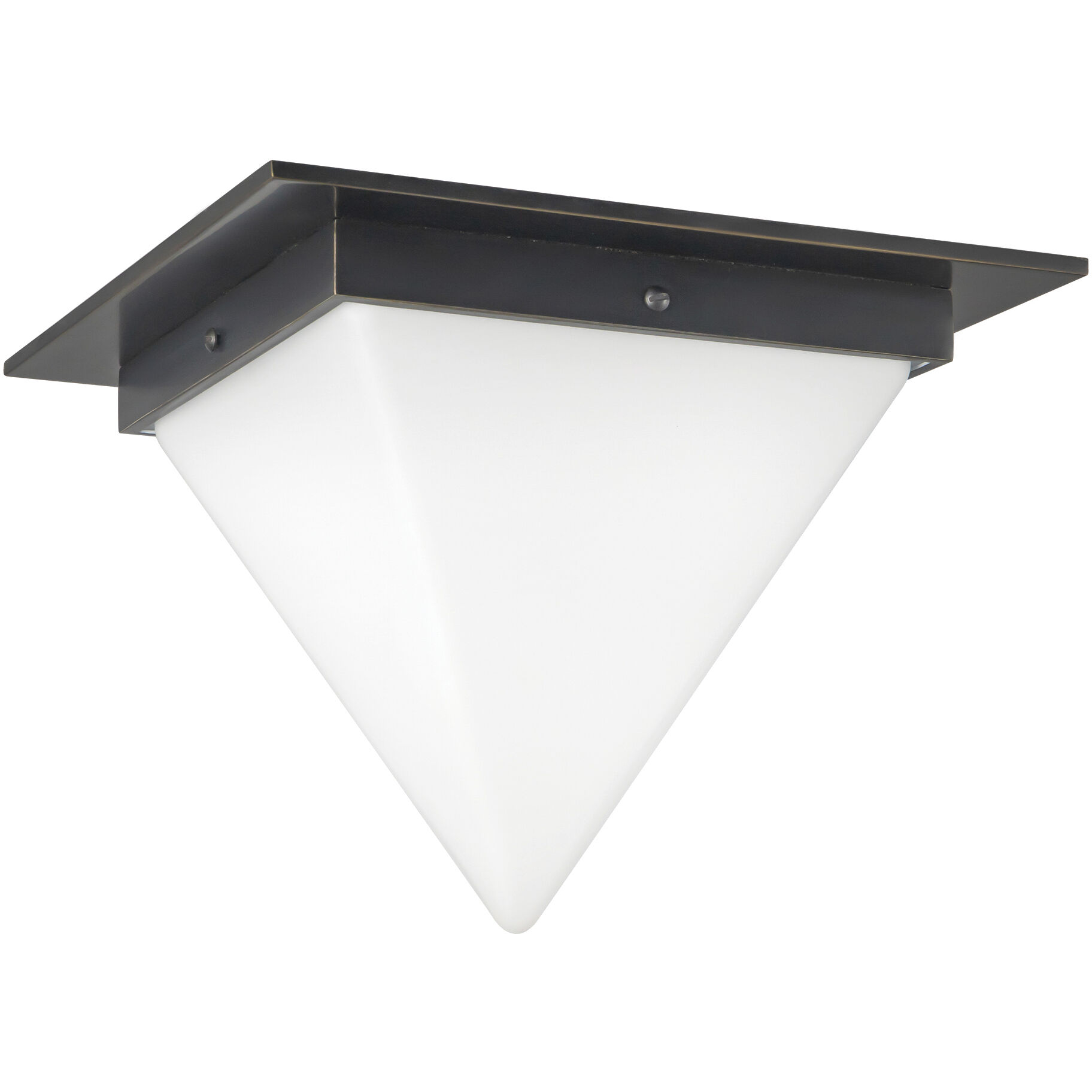 Mineral 1 Light 11.13 inch Urban Bronze and Matte Opal Glass Flush Mount Ceiling Light in Opal Glass Shade