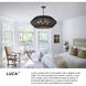Lisa McDennon Luca 7 Light 38 inch Black Indoor Chandelier Ceiling Light, Convertible to Semi-Flush