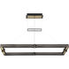 Admiral LED 21.25 inch Gold and Black Chandelier Ceiling Light