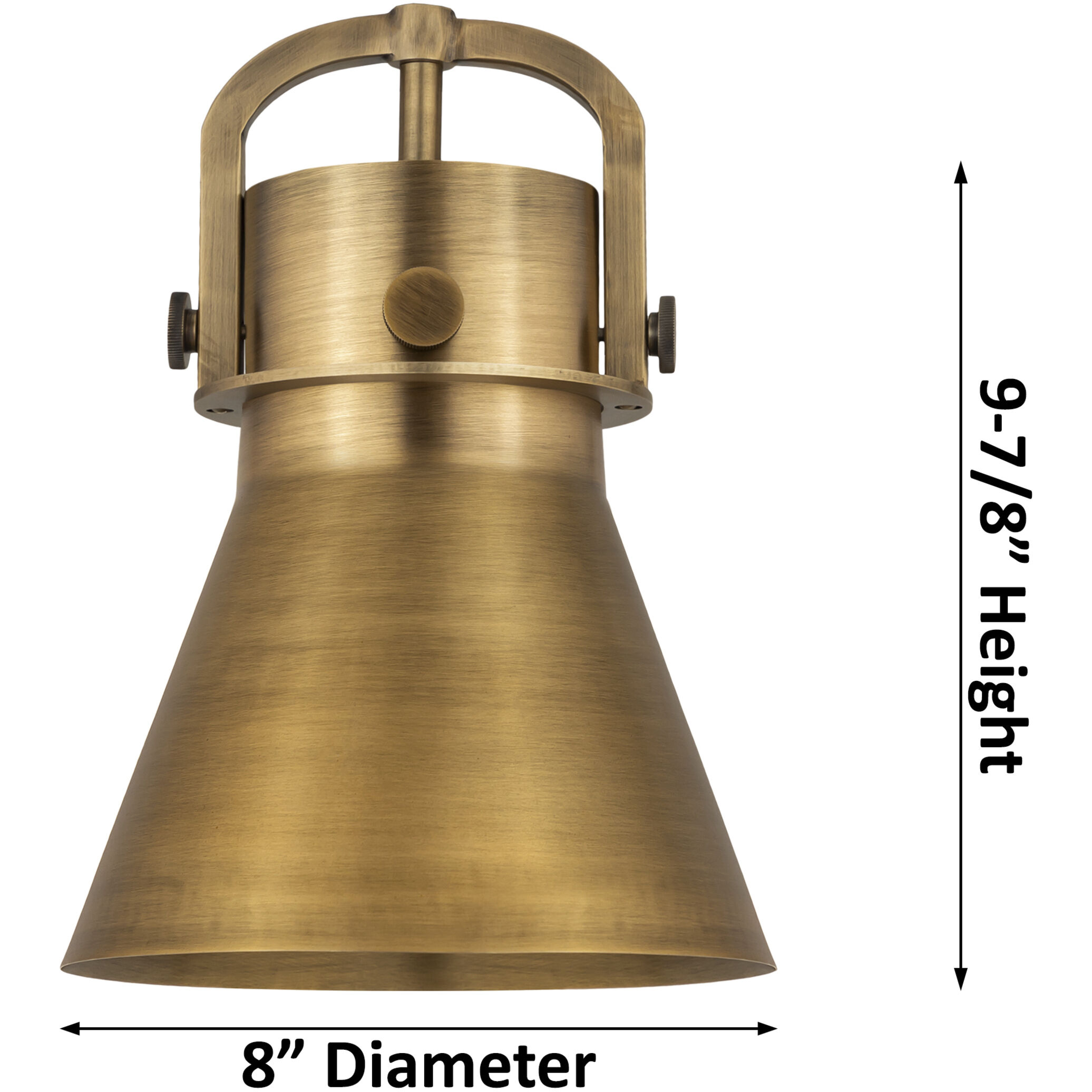 Newton Cone 1 Light 8 inch Satin Nickel Sconce Wall Light