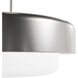 Station 3 Light 18 inch Brushed Nickel Pendant Ceiling Light, Large