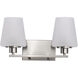 Lune 16 inch Brushed Nickel Vanity Wall Light