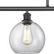 Ballston Athens 4 Light 48 inch Matte Black Island Light Ceiling Light in Clear Glass, Ballston