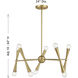 Contemporary 10 Light 24 inch Natural Brass Chandelier Ceiling Light