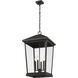 Beacon 4 Light 16 inch Black Outdoor Chain Mount Ceiling Fixture