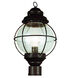 Catalina 1 Light 19 inch Rustic Bronze Outdoor Postmount Lantern