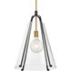 Paxos 1 Light 15.5 inch Legacy Brass and Sand Coal Pendant Ceiling Light