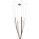 Ayers LED 59 inch Champagne Gold and Black and Brown Chandelier Ceiling Light