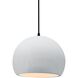 Radiance 1 Light 7 inch Gloss White and Matte Black Pendant Ceiling Light