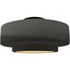 Radiance Collection - Tier 1 Light 14.5 inch Gloss Grey and Matte Black Semi-Flush Ceiling Light in Replaceable Bulb, Gloss Gray, 14.5W x 7.25H, Form+Finish+Function
