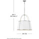Clarke 4 Light 24.5 inch Polished Nickel with Matte White Indoor Chandelier Ceiling Light