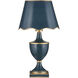 Travelogue 20 inch 3 watt Navy and Gold Table Lamp Portable Light