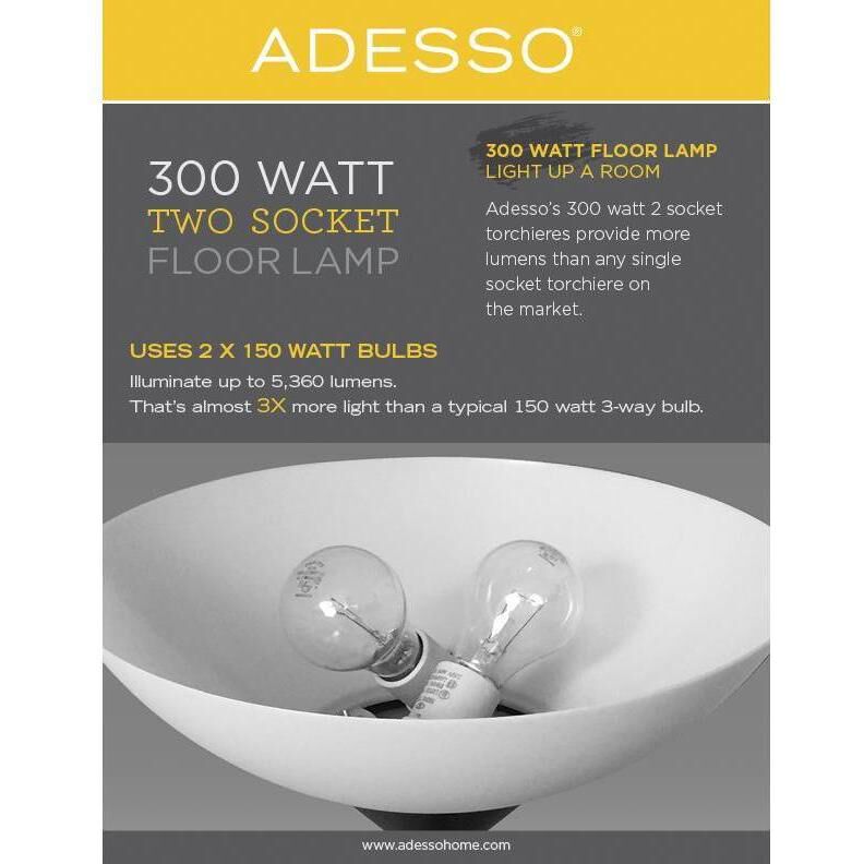 Jessica 71 inch 150.00 watt Antique Brass Torchiere Portable Light