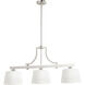 Lancaster 3 Light 39 inch Satin Nickel Island Light Ceiling Light