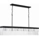Emory 6 Light 49 inch Black Forged Linear Chandelier Ceiling Light