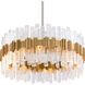 Ciro 10 Light 36 inch Warm Silver Leaf Chandelier Ceiling Light