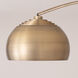 Half Dome 1 Light 5 inch Weathered Brass and Brass Wall Mounted Arc Lamp Wall Light