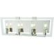 Crystal Chrome 4 Light 24.75 inch Polished Nickel Bath Light Wall Light