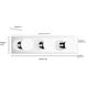 Bellisse 3 Light 18 inch Chrome Bathroom Vanity Light Bar Wall Light