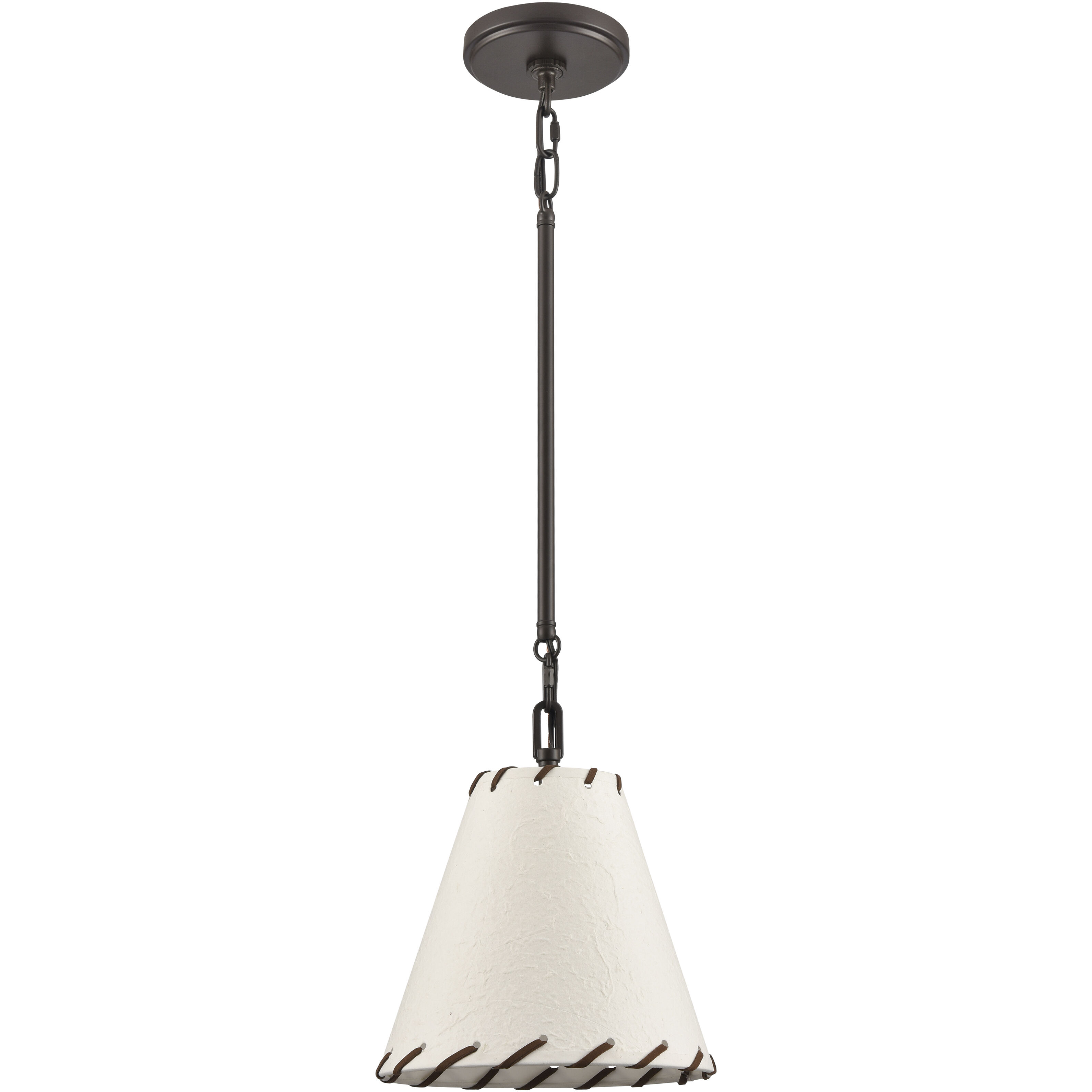 Marion 1 Light 9 inch Oil Rubbed Bronze with Natural Pendant Ceiling Light