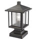 Aspen 1 Light 16 inch Oil Rubbed Bronze Outdoor Pier Mounted Fixture
