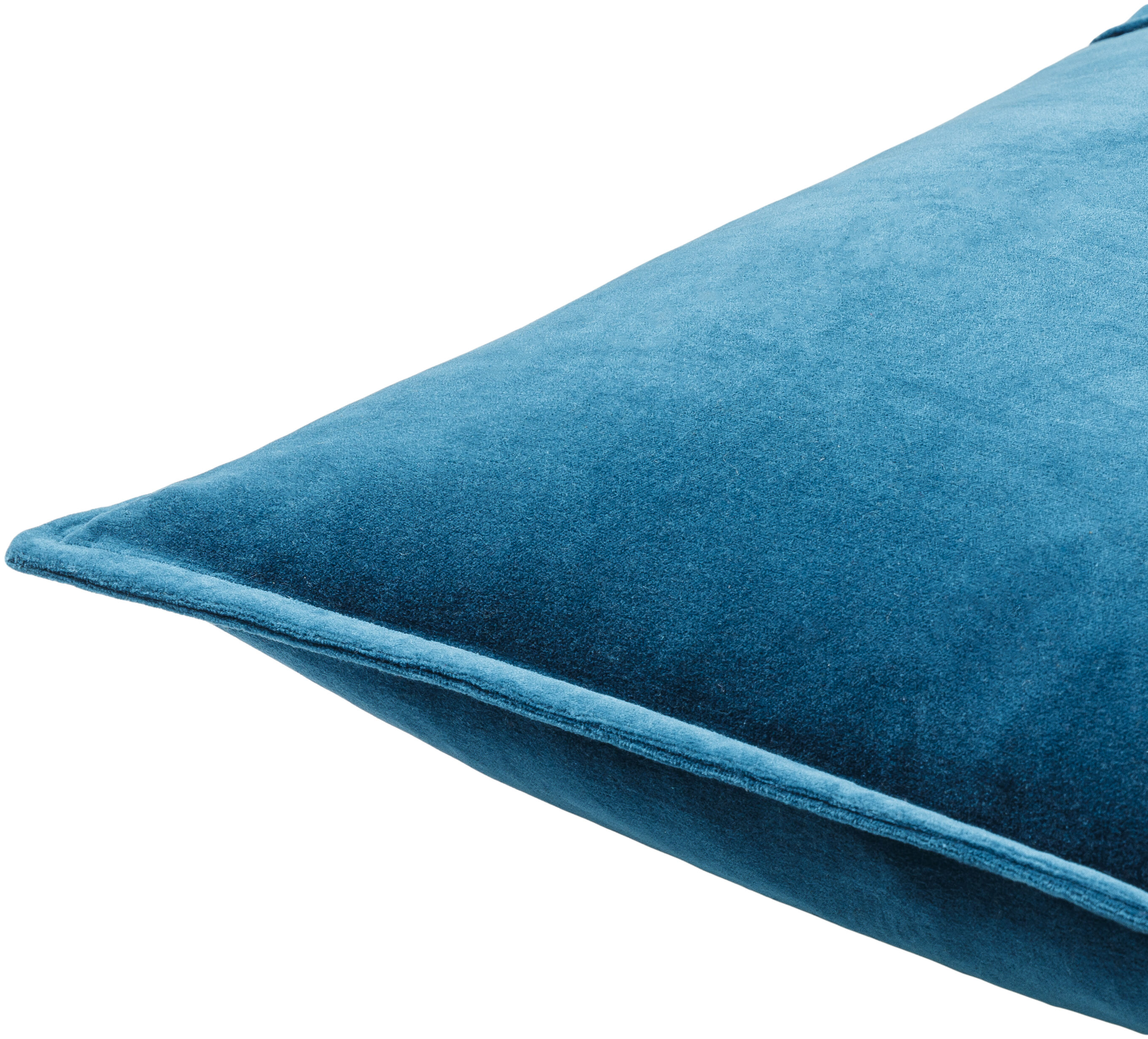 Cotton Velvet 22 X 22 inch Deep Teal Pillow Kit, Square