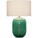Hollis 28.25 inch 150 watt Teal Glaze and Antique Gold Table Lamp Portable Light