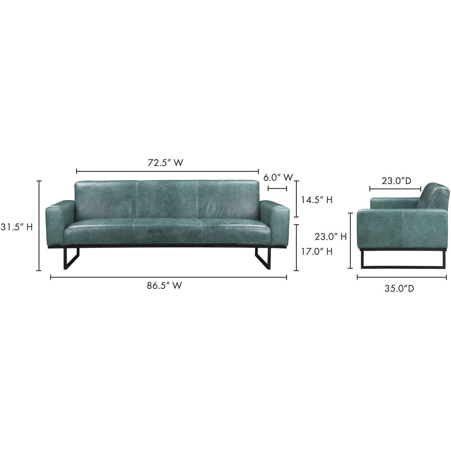 Brock Green Sofa