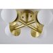 Canada 4 Light 18 inch Satin Brass Flush Mount Ceiling Light