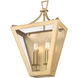 Montalcino 2 Light 10 inch Rubbed Brass Wall Sconce Wall Light
