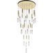Olinda LED 33 inch Satin Gold Chandelier Ceiling Light