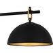 Cleo 3 Light 44.25 inch Matte Black Linear Chandelier Ceiling Light, Large