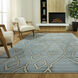 Eclectic Luxe 36 X 24 inch Blue Rug in 2 x 3