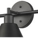 Abbington 3 Light 27.5 inch Matte Black Vanity Light Wall Light