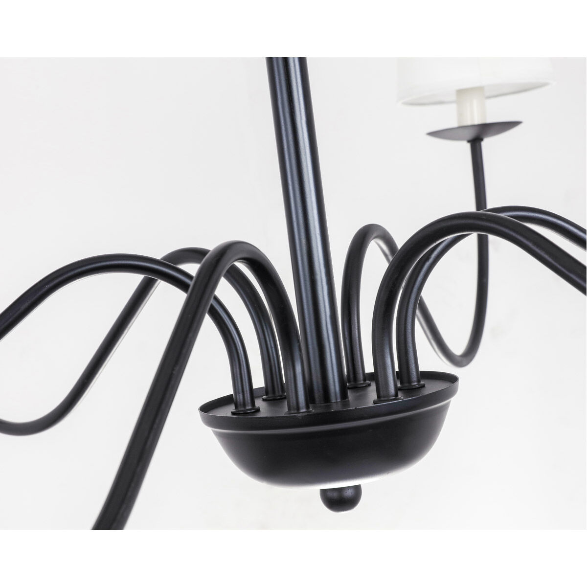 Eclipse 6 Light 37 inch Black Chandelier Ceiling Light