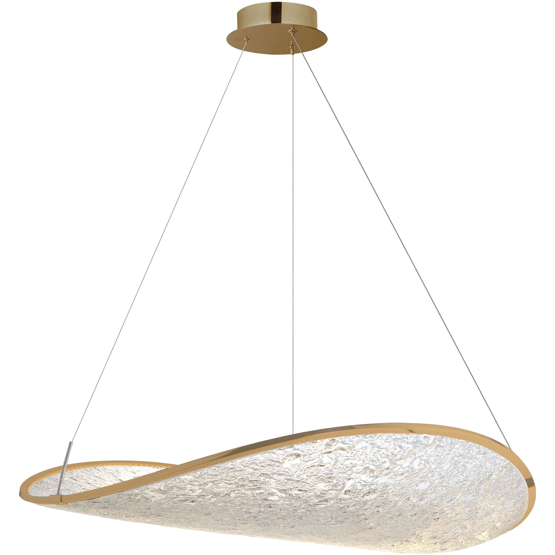 Moonscapes LED 22.5 inch Brushed Champagne Single Pendant Ceiling Light