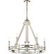 Bergamo 6 Light 29 inch Polished Nickel with White Chandelier Ceiling Light